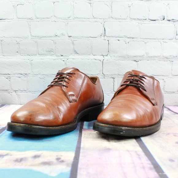 Cole Haan Brown Leather Dress Plain Toe Oxford Shoes Size 10.5 M - Picture 2 of 9